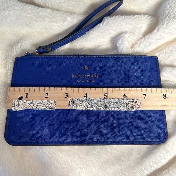 Kate Spade New York Wristlet Saffiano Leather Blue - Picture 6 of 8
